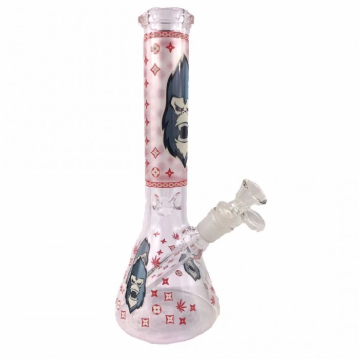 10‘’ 6mm orangutan pattern Bong X04