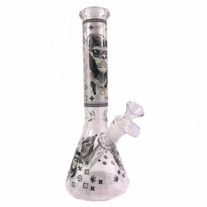 10‘’ 6mm orangutan pattern Bong X01