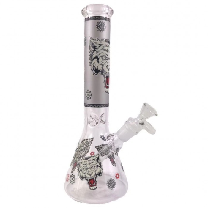 10‘’ 6mm Wolf pattern Bong L02