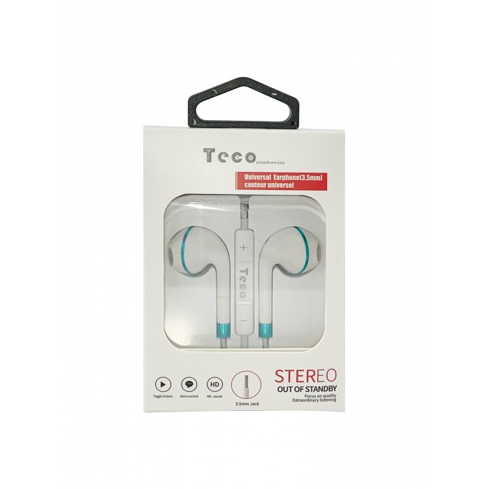 Teco New Package Universal 3.5mm earphones with Mic & Speaker