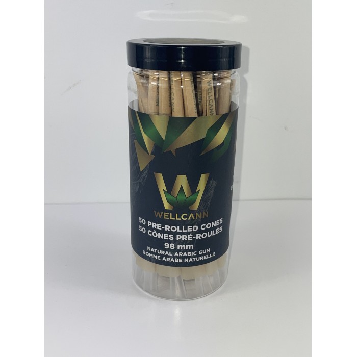 Wellcann Pre-rolled Cones 50 PCS (Brown)