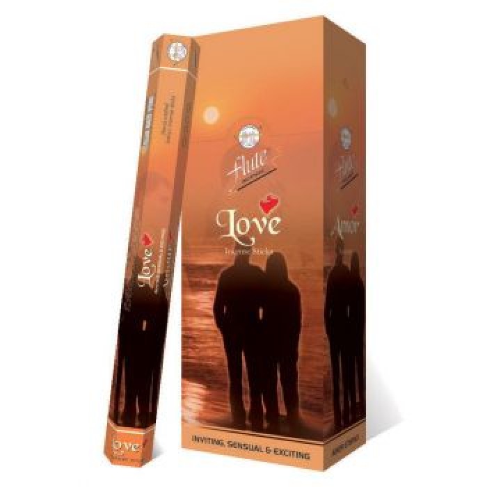 flute incense sticks - love, square packs-6x20 sticks