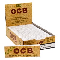 Ocb organic hemp rolling papers 1 1/4  25 packs x 50 leaves 