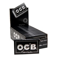 Ocb premium black double rolling papers 25 packs x (2x50) leaves