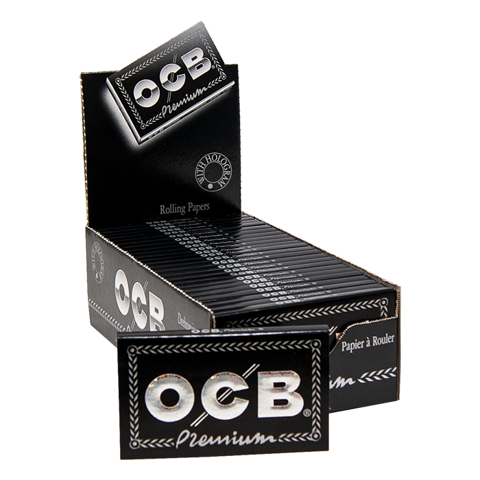 Ocb premium black double rolling papers 25 packs x (2x50) leaves