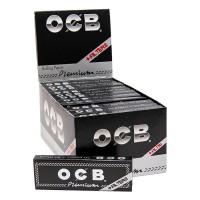 Ocb premium black rolling papers  1 1/4 + filters 24 packs x 50 leaves + filters 