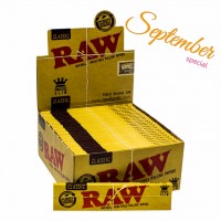 Raw classic kingsize slim rolling papers - 50 ct