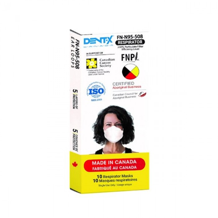 Dent-X FN-N95-508 10-Pack 5-Layer Disposable All-Purpose Surgical Mask