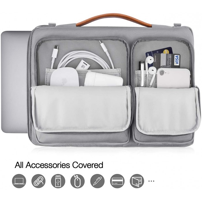 Tomtoc 14-15 Inch Laptop Shoulder Bag, 360 Protective Laptop Case