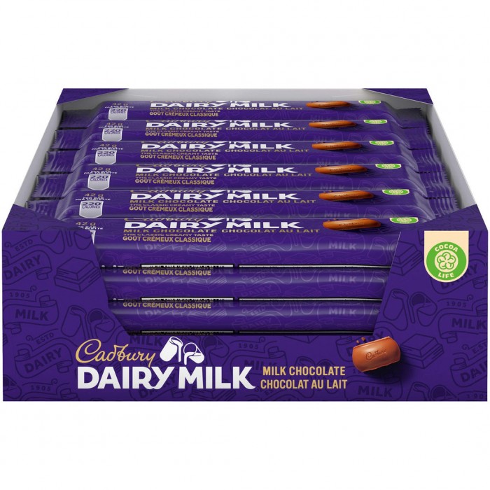Cadbury -dairy milk chocolate (24x42g)
