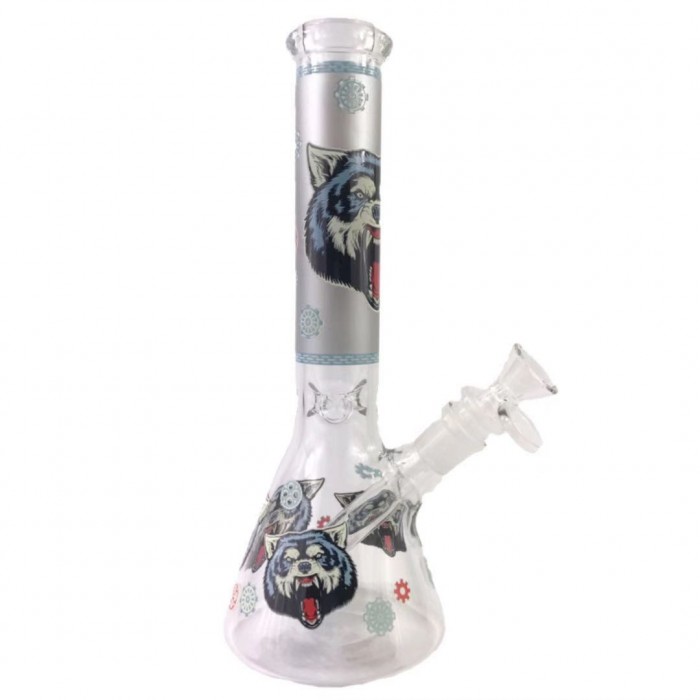 10‘’ 6mm Wolf pattern Bong L03