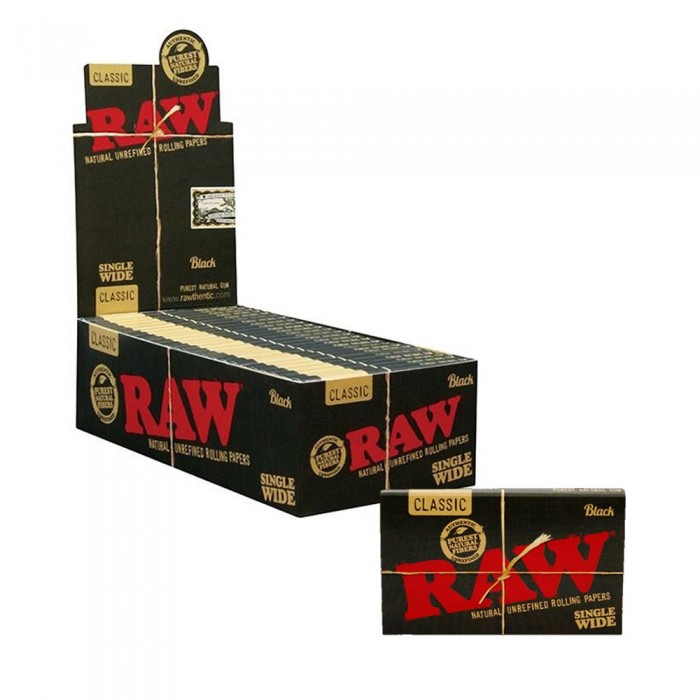 Raw Paper （Black ）Single Wide